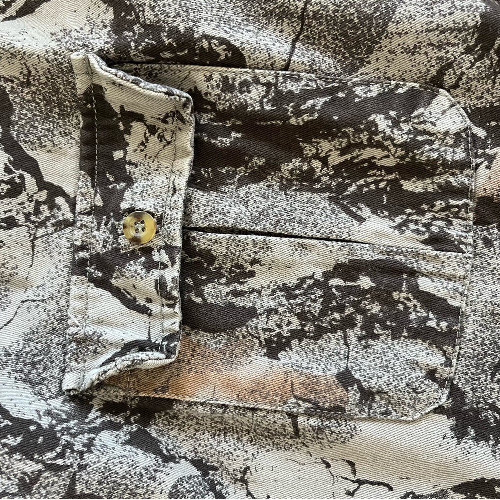 Natural wear gecko camo snake print cotton brushed flannel shirt M iguana - Picture 6 of 10